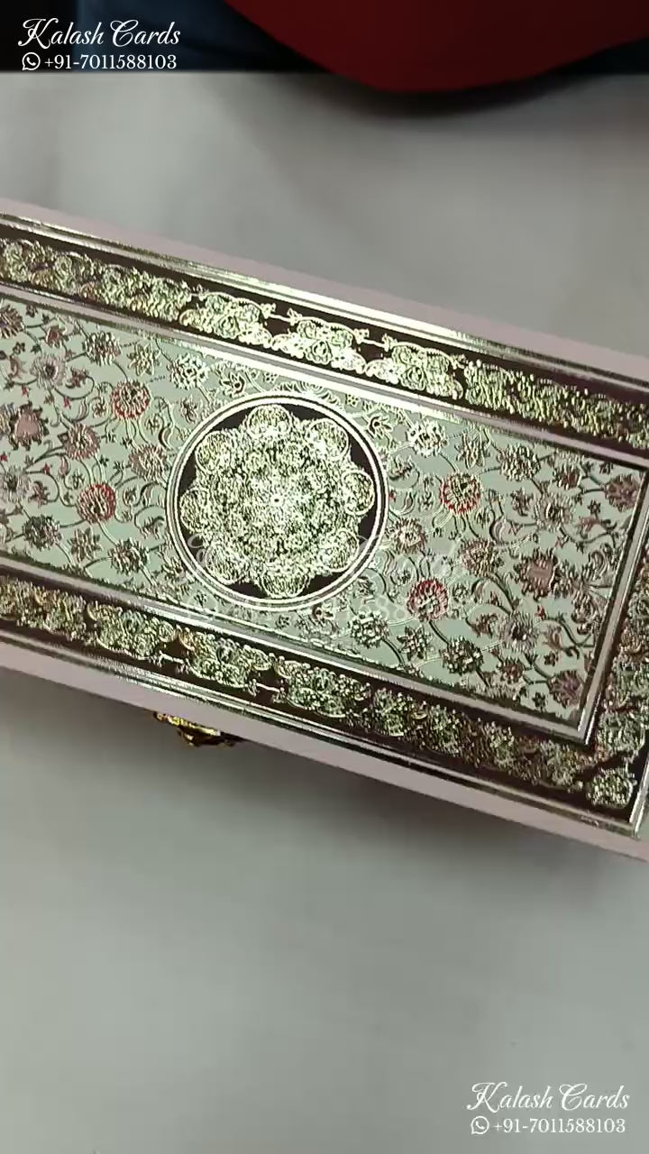 KL9010 Traditional Mandala Design MDF Luxury Gift Box with 2 Printed Cards (2 Jars 200gm each approx)