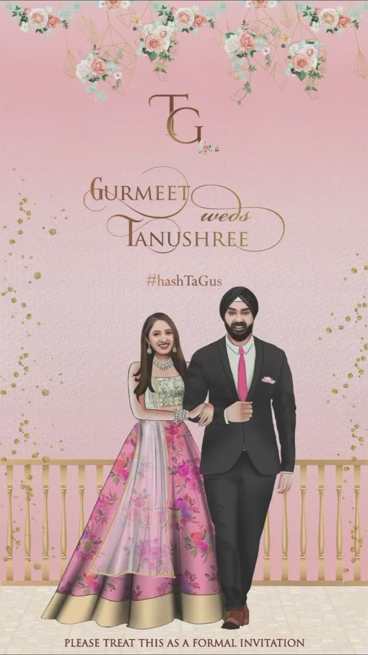KLV052 Premium Sikh Video Wedding Invitation