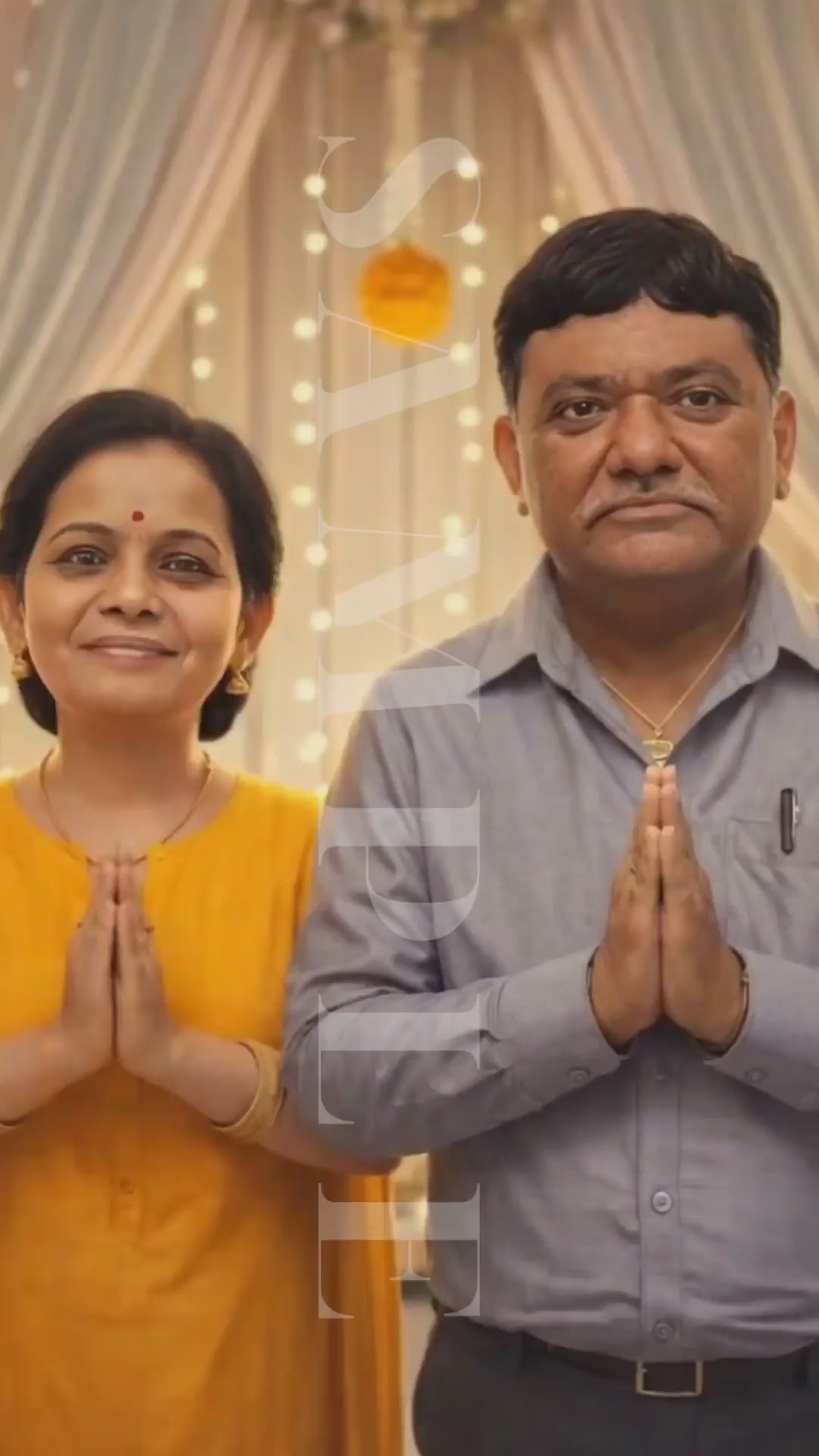 KLV043 AI Real Caricatures & Complete Body Movement Animation with Parents Hindu Wedding Video Invitation