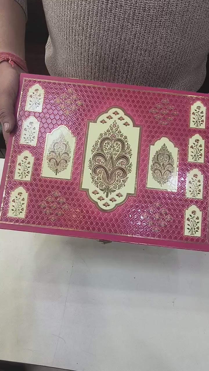 KL9037 Elegant Traditional Design Luxury Gift Box with 2 Printed Page Cards (2 Jars)