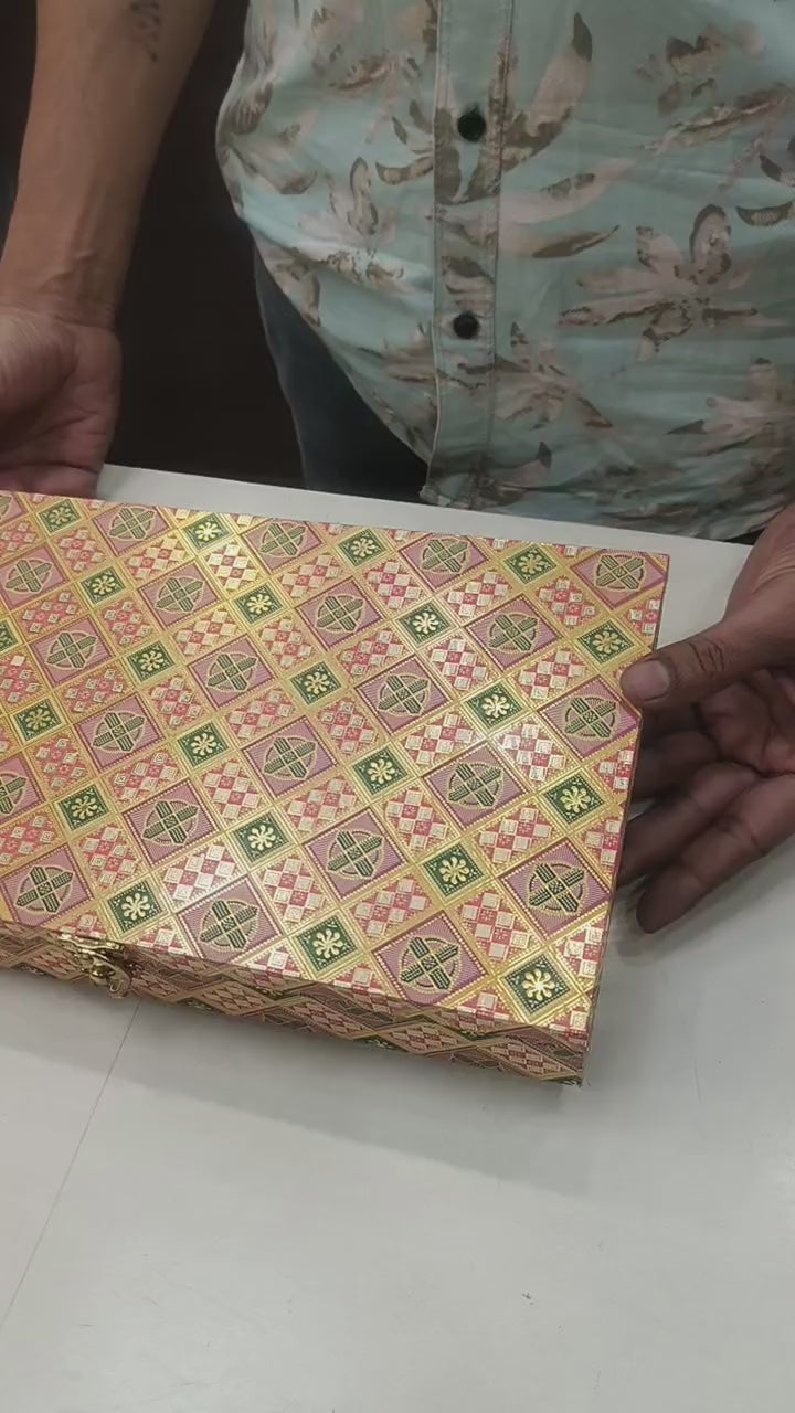 KL9028 Premium MDF Bhaji Box with Laser Cut Acrylic Mirror (1 Kg Capacity)