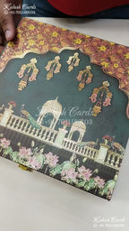 KL9001 Royal Arch Design MDF Luxury Gift Box with 2 Printed Cards (4 Jars 200gm each approx)