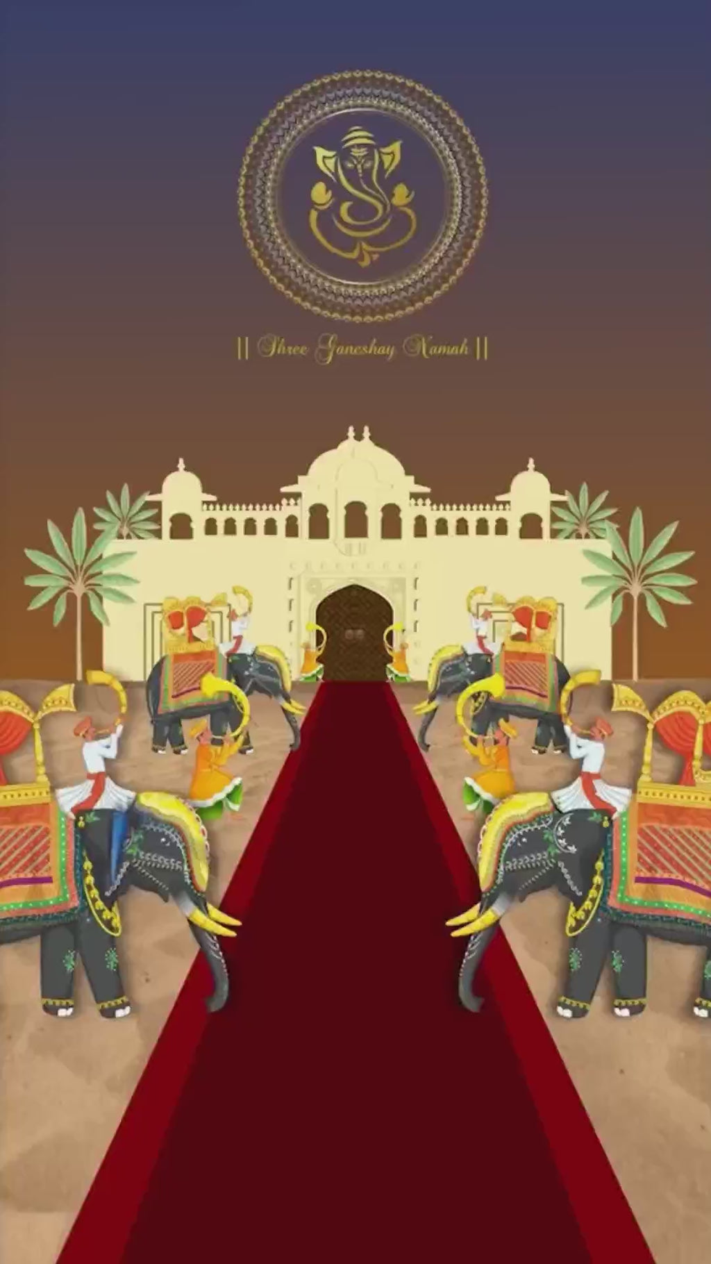 KL57Y Traditional Theme Premium Hindu Video Wedding Invitation