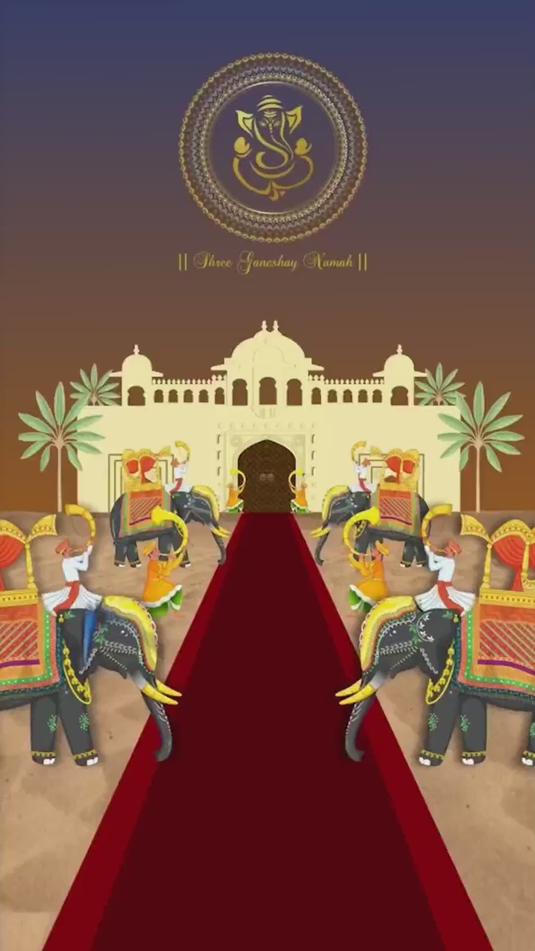 KL57Y Traditional Theme Premium Hindu Video Wedding Invitation