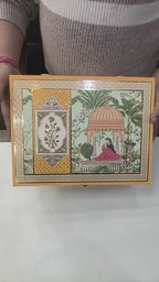 KL9058 Royal Elephant Design Luxury Gift Box with 2 Printed Page Cards (2 Jars)