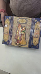 KL9040 Royal Raja Rani Design Luxury Gift Box with 2 Printed Page Cards (2 Jars)