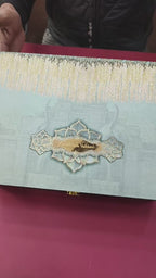 KL9084 Exclusive Floral Border Design Wood MDF Luxury Gift Box with 2 Page Translucent Cover Card (2 Jars 250gm each approx)