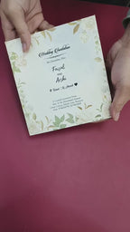 KL2190 Floral Design Translucent Wedding Card (2 Page) - Pack of 10 Qty