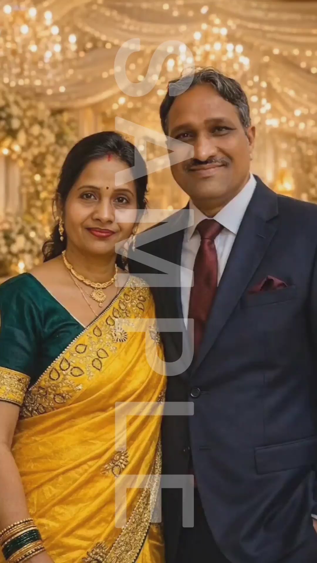 KLV036 AI Real Caricatures & Complete Body Movement Animation with Parents Hindu Wedding Video Invitation