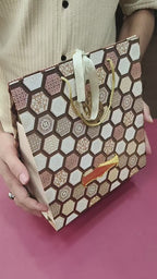 KL9014 Traditional Design Hand Bag Style Luxury Gift Box with 2 Printed Page Cards (2 Jars)