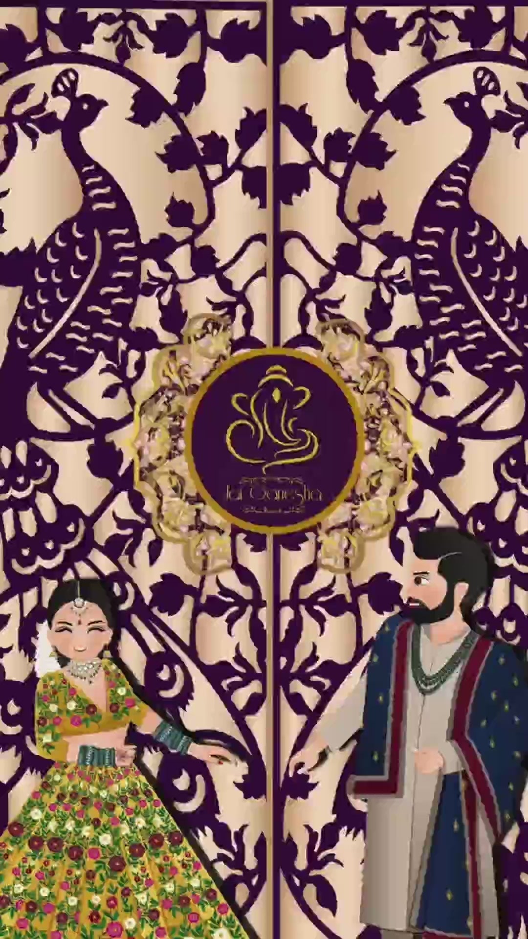 KL70Y Traditional Theme Premium Hindu Video Wedding Invitation