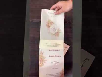 KL2090 Translucent Cover Luxury Wedding Card