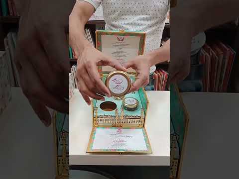 KL9090B MDF Dry Fruit Gift Box with 2 Printed Card Inserts, Ganesh Murti and Lasercut Frame (2 Jars)