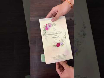 KL2114 Translucent Cover Luxury Wedding Card