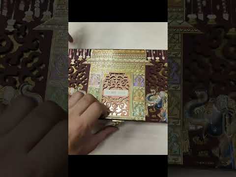 KLB616 MDF Box Type Laser Cut Wedding Card with 2 Thick Pages