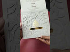 KLB-1100 Grey Floral Laser Cut Leatherette Wedding Card (1 Page)