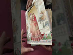KLB-1263 Creme Bride Groom Padded Thick Wedding Card (2 Page & Couple Name Wooden Plate)