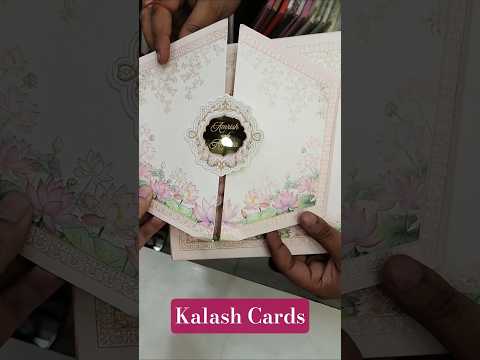 KLB503 Pastel Pink Lotus Theme Semi Box Wedding Card (2 Page)