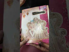 KLB-1329 Creme Pink Bride Groom Semi Box Wedding Card (2 Page & Couple Name Wooden Plate)