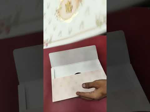 KLB-1409 Creme Floral Semi Box Wedding Card (2 Page)