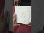 KLB-1136 Creme Floral Door Style Semi Box Wedding Card (2 Page)