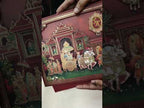 KLB911 Red Maroon Royal Fort Barat Laser Cut Padded Thick Wedding Card (2 Page & Couple Initial Acrylic)