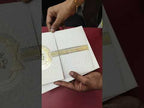 KLB-1237 White Floral Embossed Semi Box Wedding Card (2 Page)