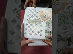 KLB-1445 Green Rose Floral Laser Cut Semi Box Wedding Card (2 Page)