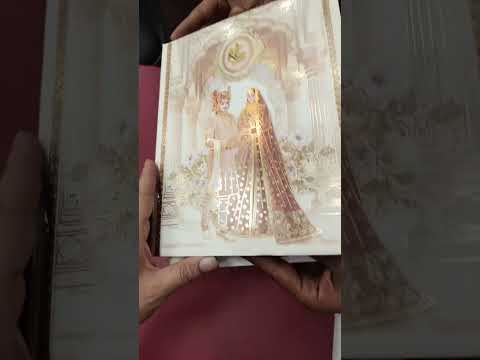 KLB-1260 Creme Bride Groom Padded Thick Wedding Card (2 Page)