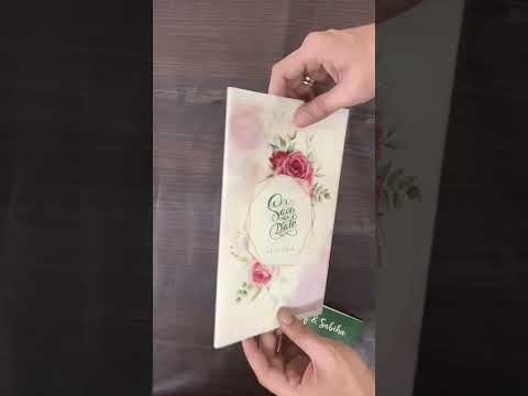 KL2106 Translucent Cover Luxury Wedding Card (2 Page)