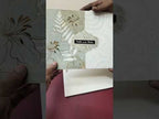 KLB-1561 White Green Floral Door Style Semi Box Wedding Card (2 Page & Couple Name Wooden Plate)