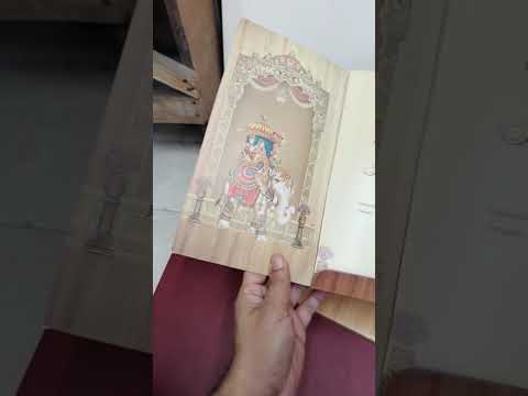 KLB-1509 Creme Brown Bride Groom Door Style Semi Box Wedding Card (2 Page)