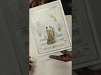 KLB851 Dulha Dulhan Royal Fort Design Creme Color Embossed Hardboard Padding Thick Wedding Card (2 Page)