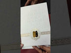KLB-1071 White Floral Embossed Padded Thick Wedding Card (2 Page & Couple Name Acrylic)