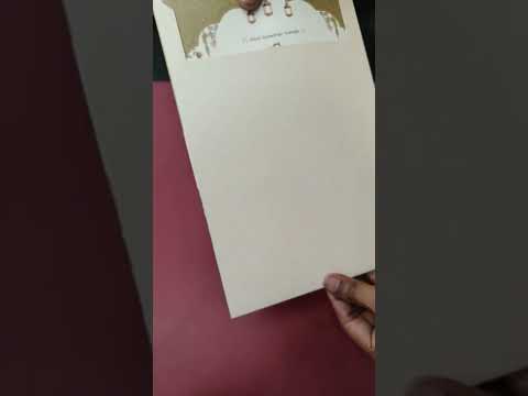 KLB-1104 Creme Royal Fort Wedding Card (1 Page)