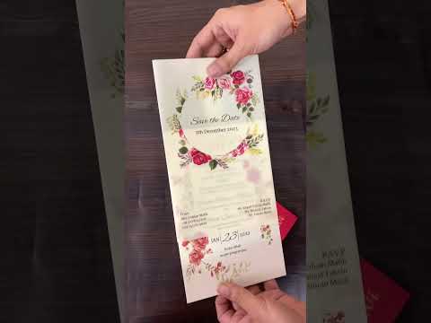 KL2101 Translucent Cover Luxury Wedding Card (2 Page)