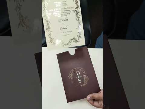 KL1052-2 Floral Theme Gold Leaf Premium Wedding Card (2 Page)