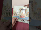 KLB-1512 Blue Bride Groom Semi Box Wedding Card (2 Page & Couple Name Wooden Plate)