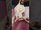 KLB-1388 Pink Bride Groom Door Style Padded Thick Wedding Card (2 Page)