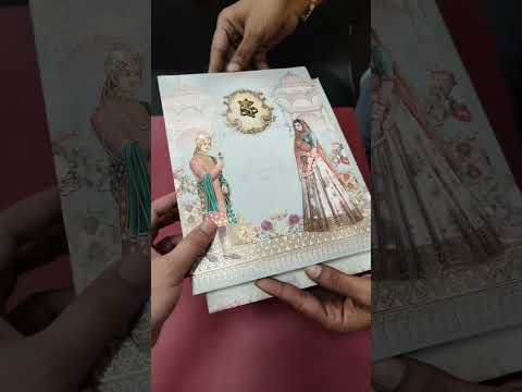 KLB-1339 Blue Bride Groom Semi Box Wedding Card (2 Page)