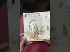 KLB-1371 Brown Bride Groom Laser Cut Carry Bag Style MDF Thick Wedding Card (2 Page)