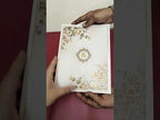 KLB-1492 Creme Floral Semi Box Wedding Card (2 Page)