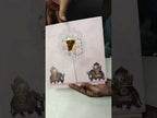 KLB732 Elephant Design Pink Color Double Door Style Semi Box Wedding Card (2 Page & Couple Name Acrylic)