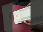 KLB-1240 White Grey Traditional Laser Cut Embossed Semi Box Wedding Card (2 Page)