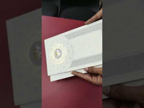 KLB-1240 White Grey Traditional Laser Cut Embossed Semi Box Wedding Card (2 Page)