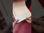 KLB-1308 Creme Green Floral Door Style Semi Box Wedding Card (2 Page)