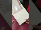 KLB-1292 Creme Pink Rose Floral Semi Box Wedding Card (2 Page & Transparent PVC)