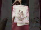KLB-1451 Creme Pink Bride Groom Carry Bag Style Semi Box Wedding Card (2 Page)
