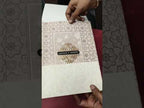 KLB-1198 Creme Brown Floral Semi Box Wedding Card (2 Page & Couple Name Wooden Plate)