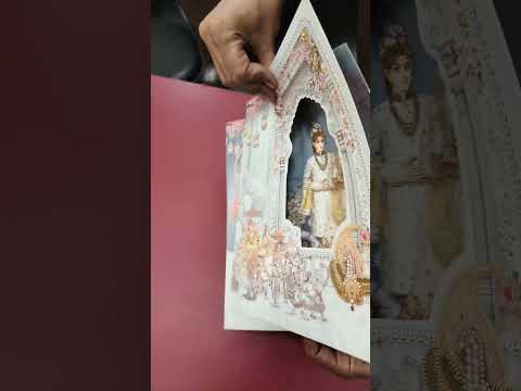 KLB-1224 Blue Bride Groom Barat Semi Box Wedding Card (2 Page)